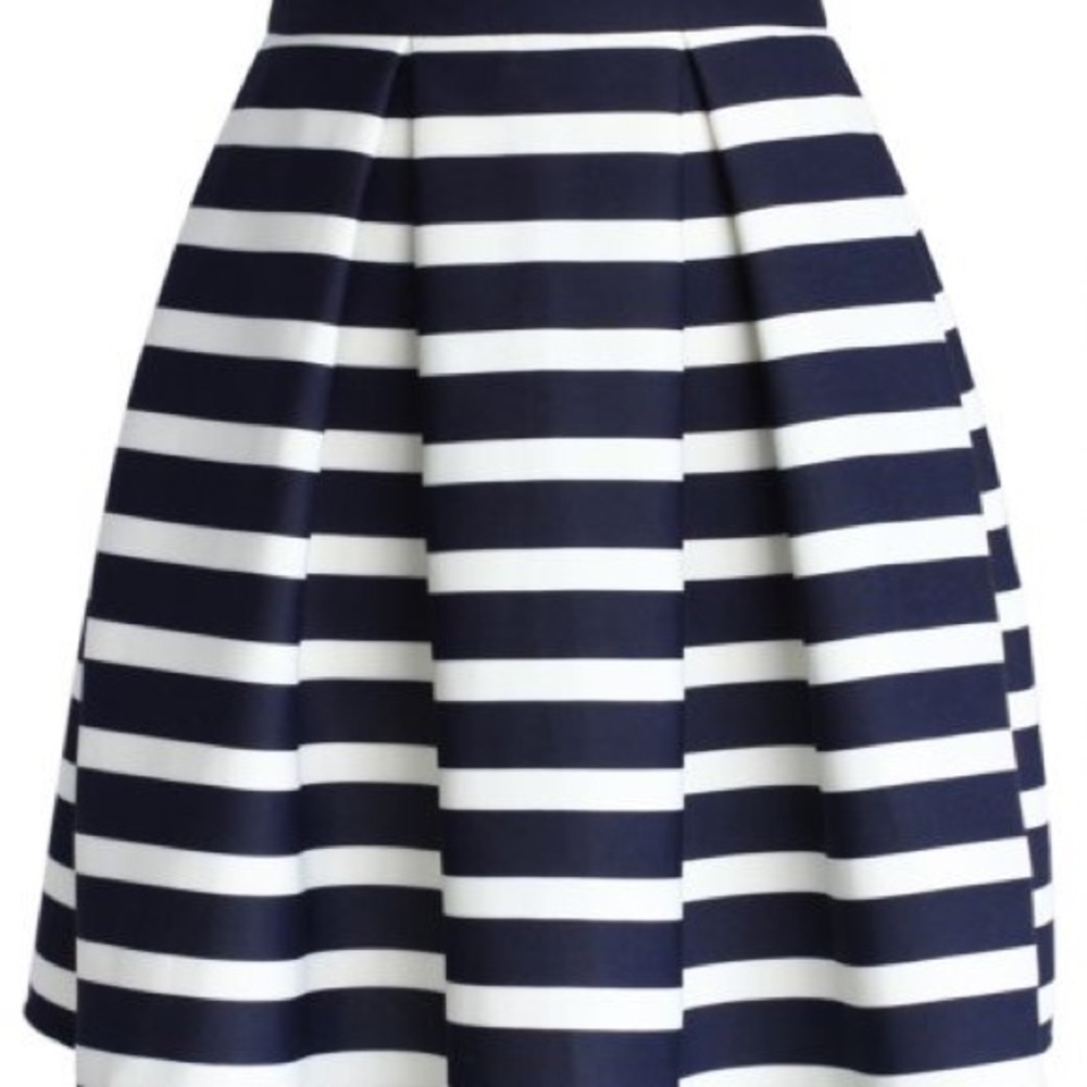 Chicwish Black & White Striped Circle Skirt - Picture 4 of 11